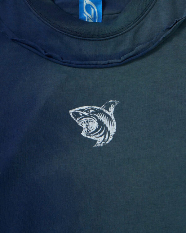 DKILLUMINATE｜SHARK HALF-WASHED BLUE LONGSLEEVE