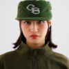 Goers Studio Signature Pillbox Cap in Moss & Beige