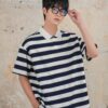HOWS｜Striped POLO / NAVY