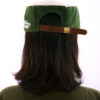 Goers Studio Signature Pillbox Cap in Moss & Beige