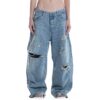 STRESSMAMA Ssma Distressed Raw Hem Jeans 牛仔褲(藍)