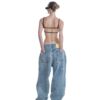STRESSMAMA Ssma Distressed Raw Hem Jeans 牛仔褲(藍)