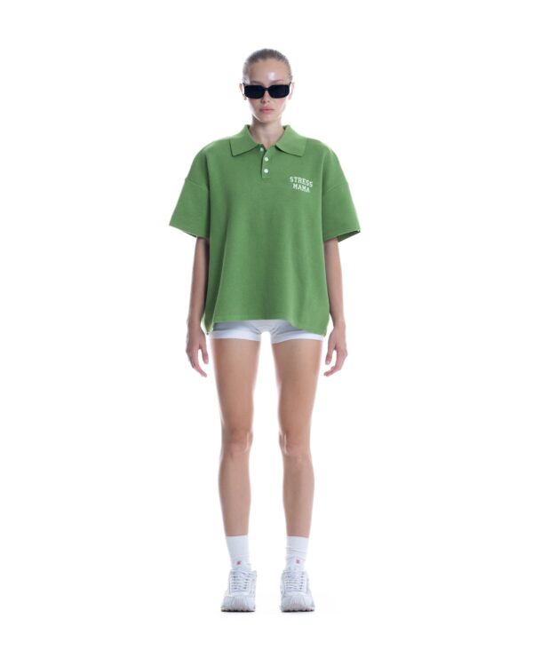 STRESSMAMA Ss26 Knit Polo 服飾(綠)