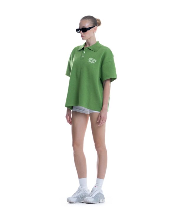 STRESSMAMA Ss26 Knit Polo 服飾(綠)