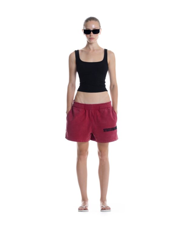 STRESSMAMA Ssma Washed Sweat Shorts 短褲(紅)