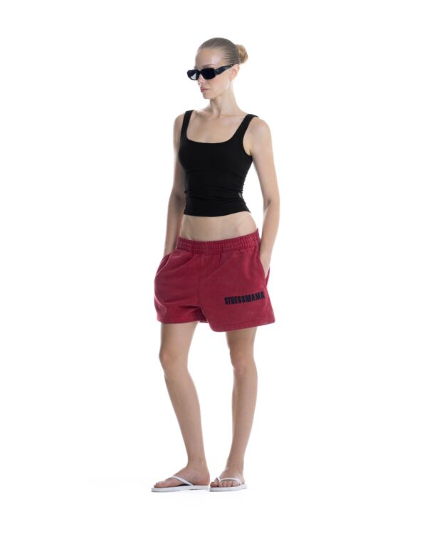 STRESSMAMA Ssma Washed Sweat Shorts 短褲(紅)