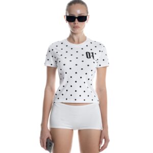 CATALOGUESSMA1085 STRESSMAMA Ssma 01 Polka Dot Smart Fit T-shirt T恤(白)