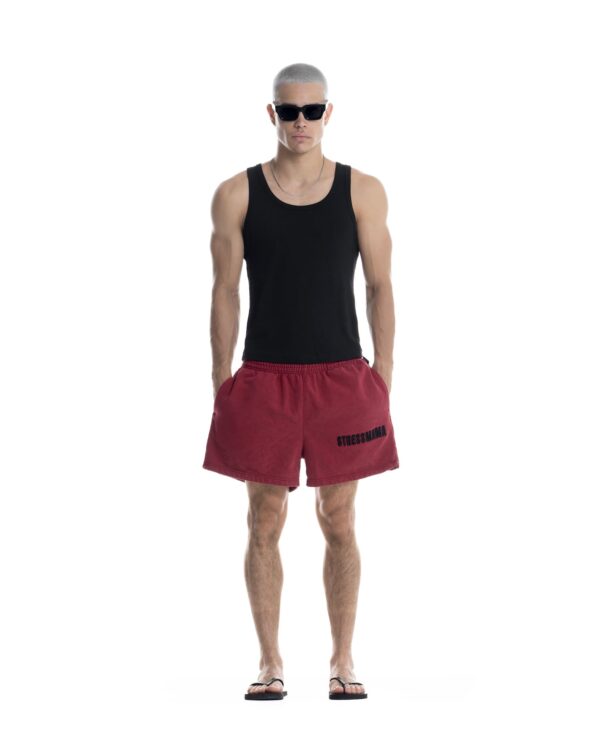 STRESSMAMA Ssma Washed Sweat Shorts 短褲(紅)