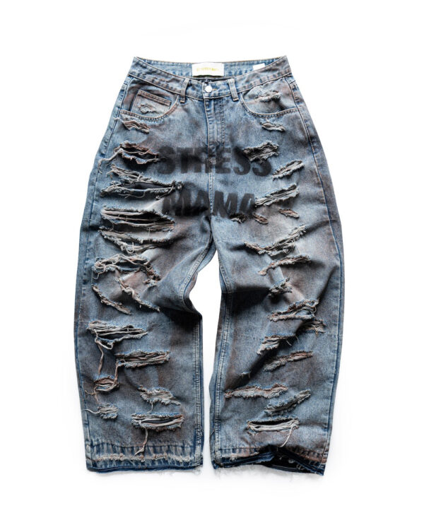 STRESSMAMA Holiday24 Destroyed Jeans 牛仔褲(藍)