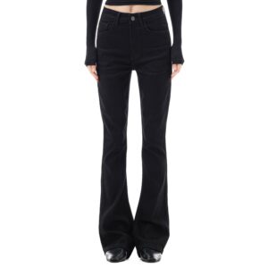 DSC_8621 STRESSMAMA Fw25 Flared Jeans 牛仔褲(黑)
