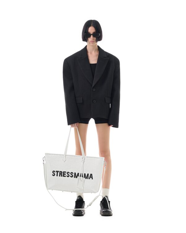 STRESSMAMA Fw25 Signature Leather Tote Bag 服飾(白)