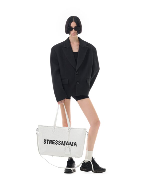 STRESSMAMA Fw25 Signature Leather Tote Bag 服飾(白)