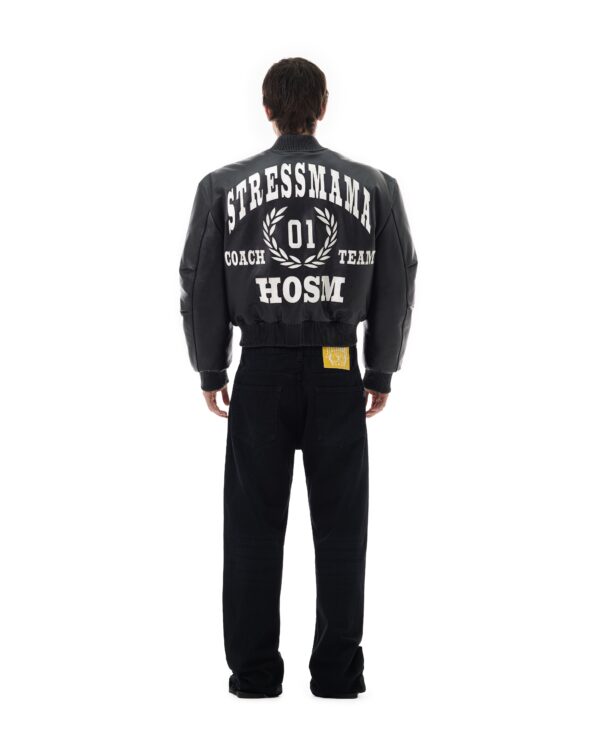 STRESSMAMA Fw25 Leather Bomber Jacket 外套(黑)