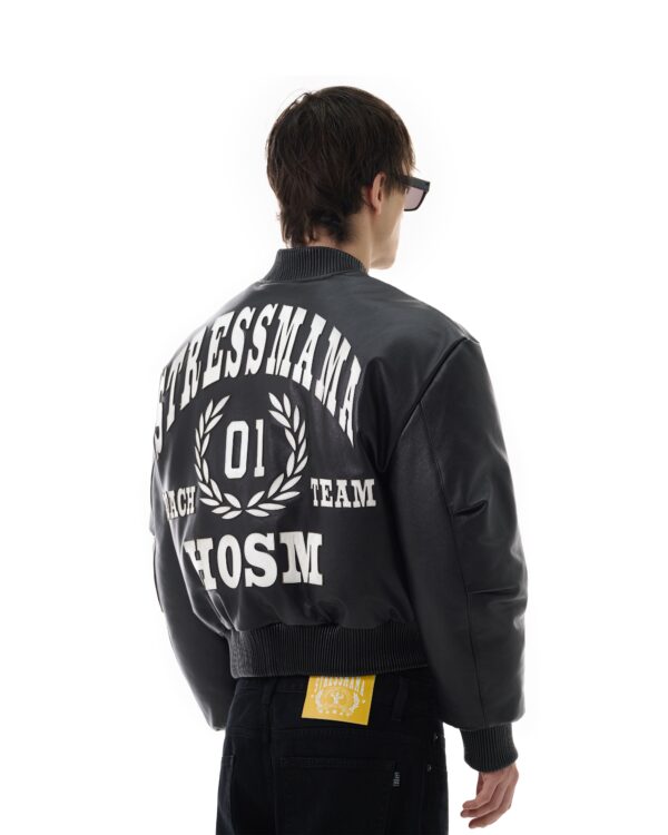 STRESSMAMA Fw25 Leather Bomber Jacket 外套(黑)