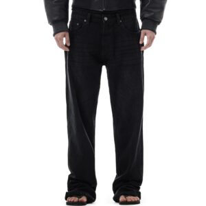 DSC_8964CP STRESSMAMA Fw25 Loose Fit Jeans 牛仔褲(黑)