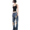 STRESSMAMA Fw25 Shredded Jeans 牛仔褲(藍)