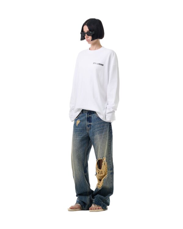 STRESSMAMA Fw25 Regular Longsleeve 長袖T(白)