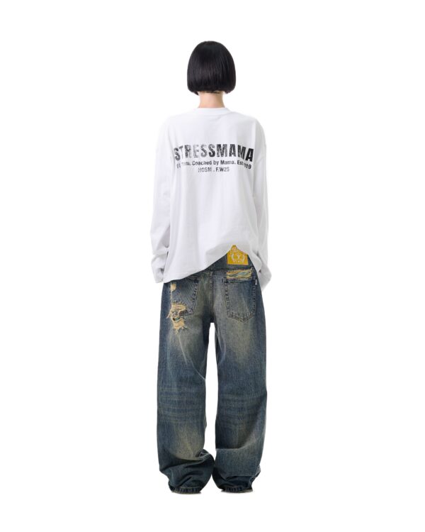 STRESSMAMA Fw25 Regular Longsleeve 長袖T(白)