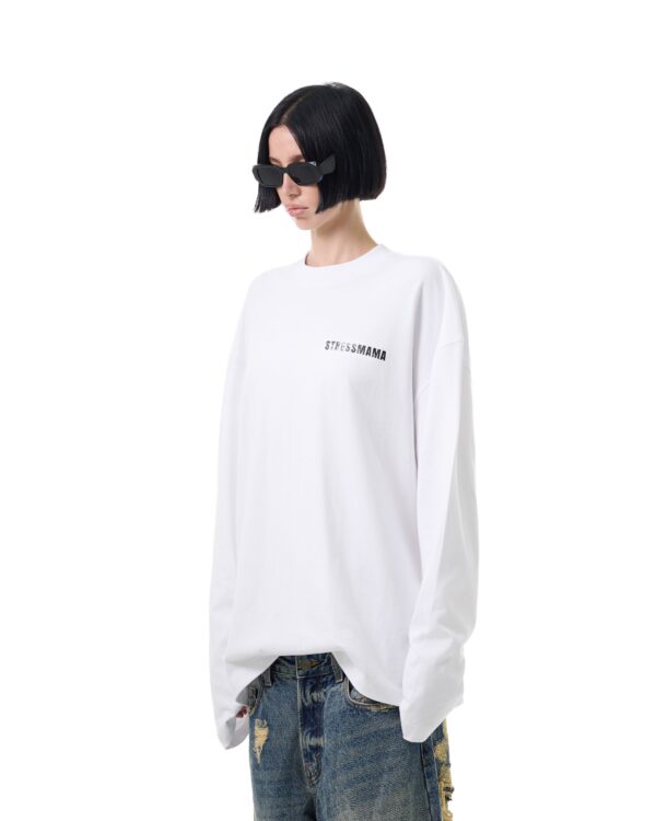 STRESSMAMA Fw25 Regular Longsleeve 長袖T(白)
