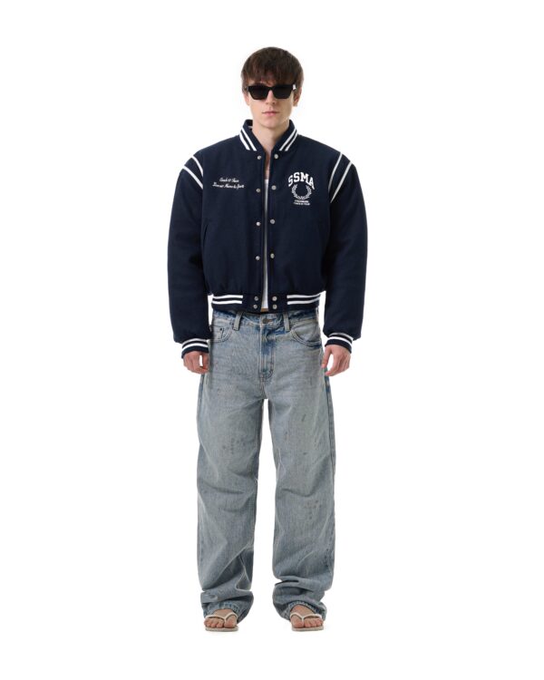 STRESSMAMA Fw25 Varsity Jacket 外套(藍)