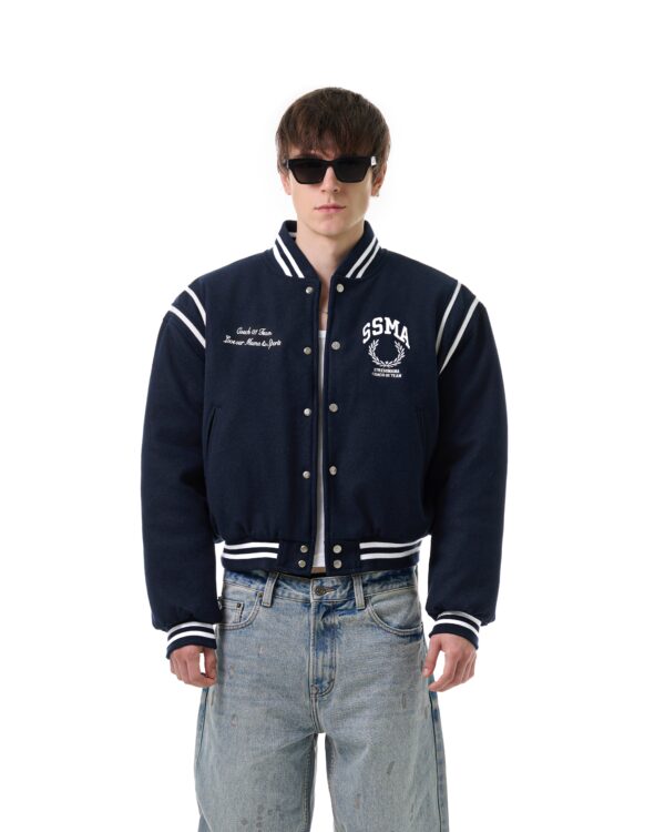 STRESSMAMA Fw25 Varsity Jacket 外套(藍)
