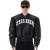 STRESSMAMA Fw25 Leather Bomber Jacket 外套(黑)
