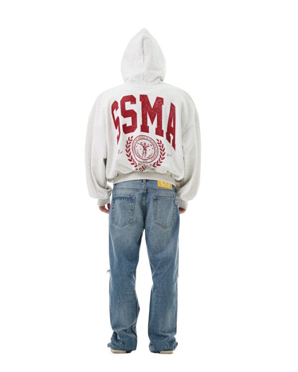 STRESSMAMA Fw25 Pt University Zip Hoodie 帽T(灰)