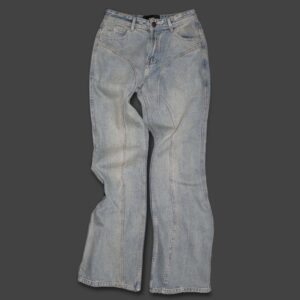 Duc Studio FLARE HAHA WASH DENIM PANTS 'DIRTY BLUE'