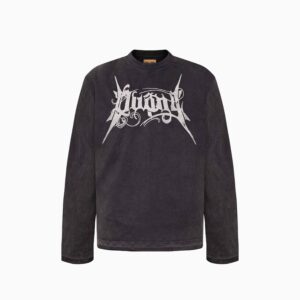 Duc Studio "QUẬN 4" BLACK WASHED LONG-SLEEVE T-SHIRT
