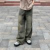 UNKRUSH GRAFFI - Baggy Jeans/  MOSS GREEN