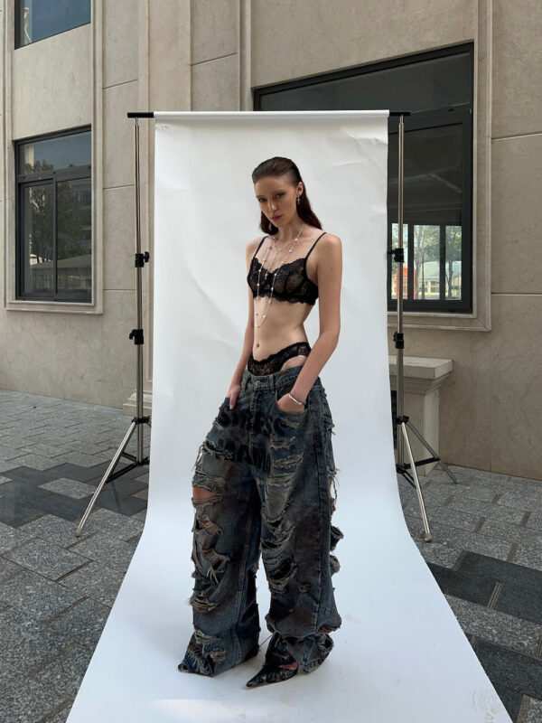 STRESSMAMA Holiday24 Destroyed Jeans 牛仔褲(藍)