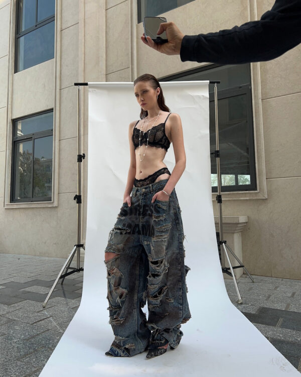 STRESSMAMA Holiday24 Destroyed Jeans 牛仔褲(藍)