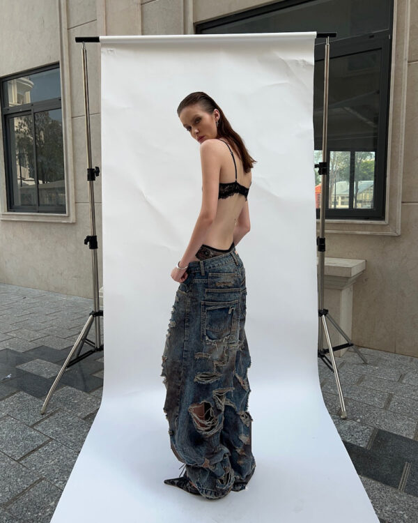STRESSMAMA Holiday24 Destroyed Jeans 牛仔褲(藍)