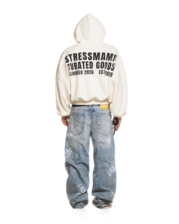 STRESSMAMA Summer26 Curated Quarter Zip Hoodie 帽T(奶油)