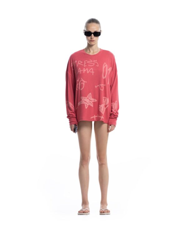 STRESSMAMA Ssma Sketch Longsleeve 長袖T(紅)