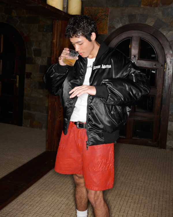 STRESSMAMA Fw24 Coated Shorts 短褲(紅)