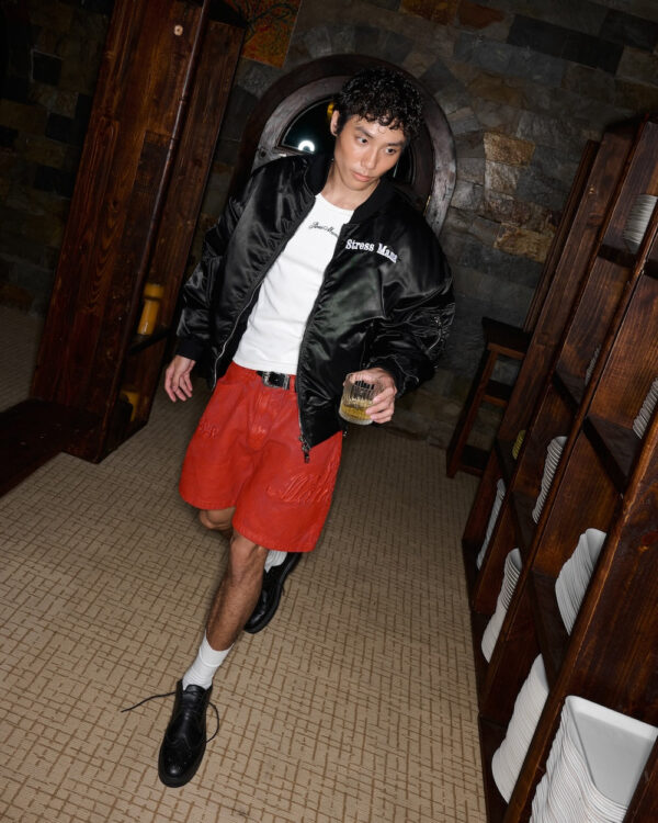 STRESSMAMA Fw24 Coated Shorts 短褲(紅)