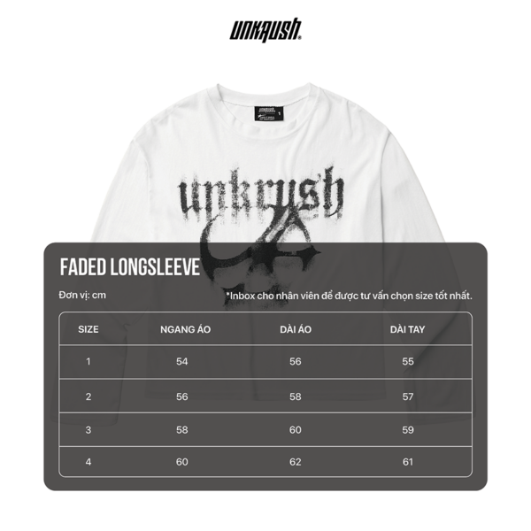 UNKRUSH FADED - LONG SLEEVES/White