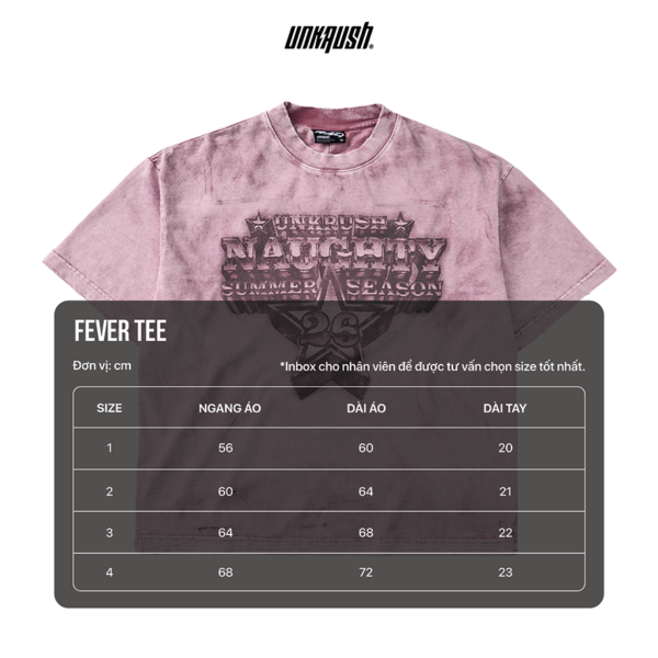 Sizechart-FeverTee_66f5acca-a02e-47cf-a730-c08560e22a39 UNKRUSH FEVER - TEE