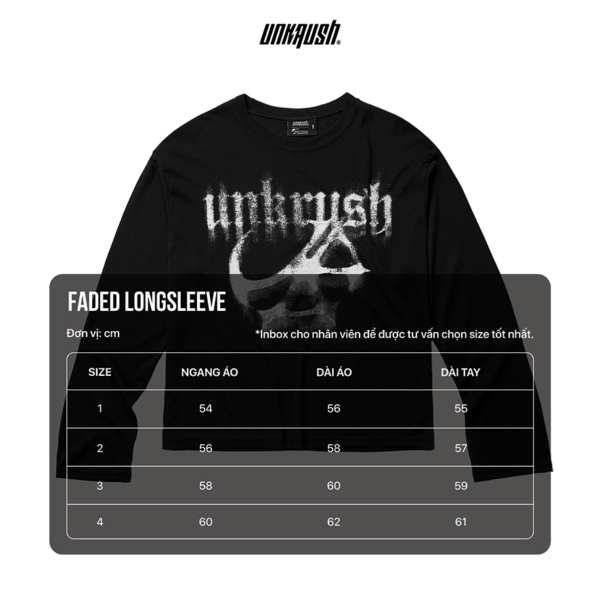 UNKRUSH FADED - LONG SLEEVES/Black