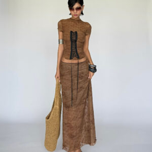 So Dópe｜Brown Tender Skirt
