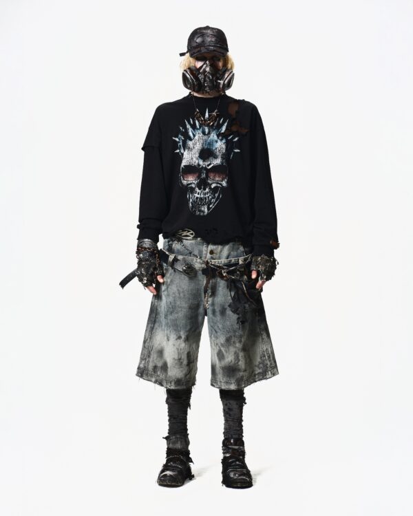 UNKRUSH SKULL - BOXY LONG SLEEVES