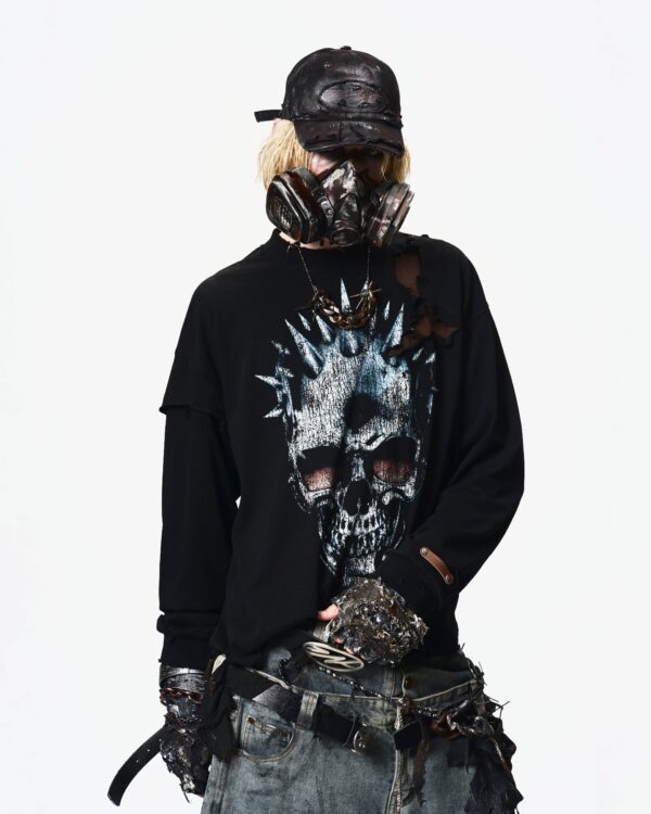 UNKRUSH SKULL - BOXY LONG SLEEVES