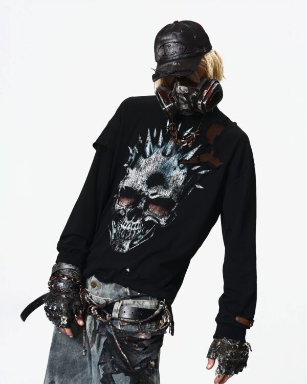 UNKRUSH SKULL - BOXY LONG SLEEVES