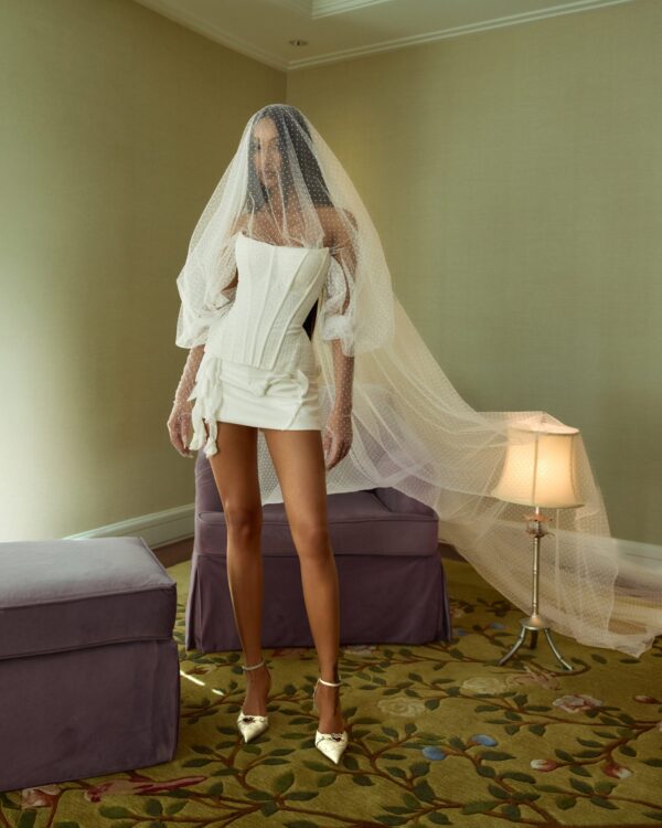 VIERY｜Bridal Veil (White Polka Dot)