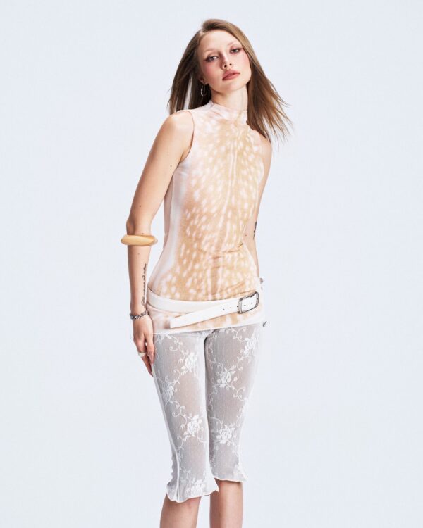 VIERY｜Peach Capri Pants