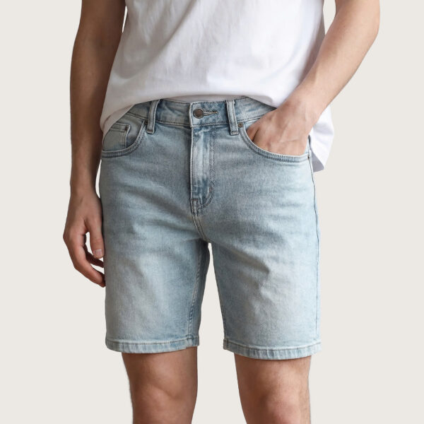 FAPAS｜Denim Shorts Slim Turn