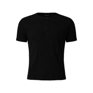 MAVERIK STUDIO｜MAVERIK® BUTTON RIB SLIM FIT T-SHIRT ( BLACK )