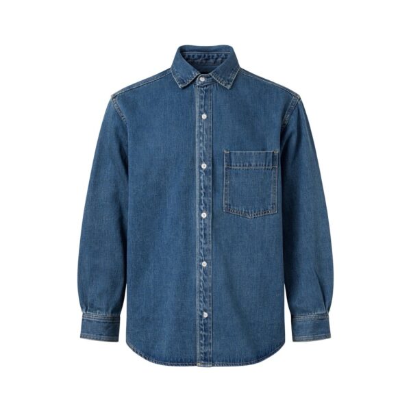 MAVERIK STUDIO｜MAVERIK® BUTTON WASHED DENIM SHIRT ( INDIGO BLUE )