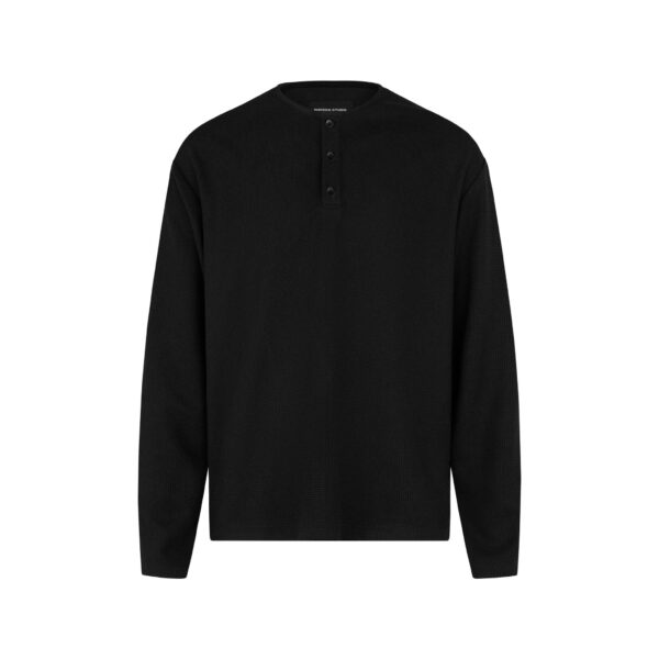 MAVERIK STUDIO｜MAVERIK® WAFFLE LONGSLEEVES T-SHIRT ( BLACK )